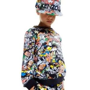 Kids Kenzo Dancing Cactus Print Sweatshirt